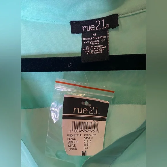 Roll Sleeve Rhinestone Top - Picture 5 of 6